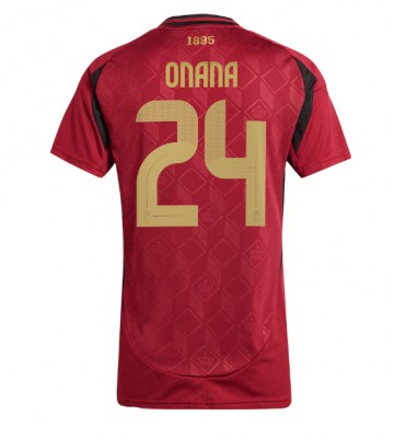 Belgien Amadou Onana #24 Replika Hjemmebanetrøje Dame EM 2024 Kortærmet
